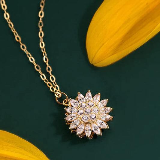 Collar Girasol Giratorio + Caja de regalo